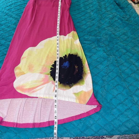 CYNTHIA ROWLEY Pink Tossed Poppies High-Low Sundress - Picture 9 of 14